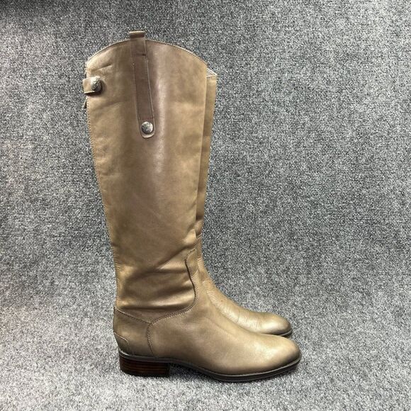 Sam Edelman Penny Leather Riding Boots Women's Size 8.5 Tall Zip Comfort Boots - Picture 1 of 16